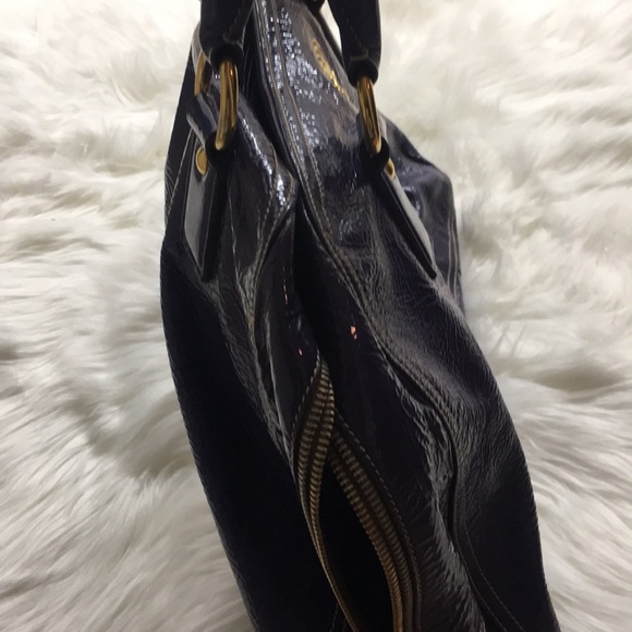 Authentic purple patent Prada bowling bag - Picture 7 of 8